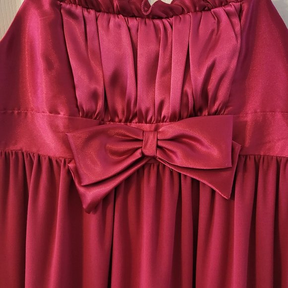 BNWT GORGEOUS SATIN BOW Jessica McClintock Girls Sz 8 Short Fancy Dress!… - Picture 4 of 11
